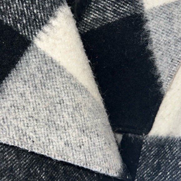 Express long wool coat black& white ,size L. - Picture 2 of 3